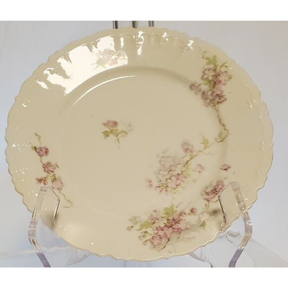 Antique Vintage Austrian Habsburg China Decorative Salad Plate Set of 2 Floral - Picture 2 of 4